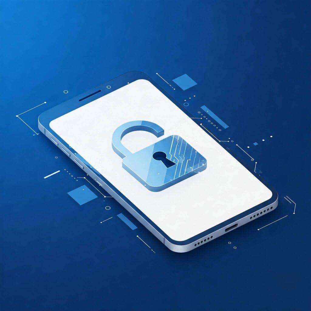 Smartphone privacy lock icon