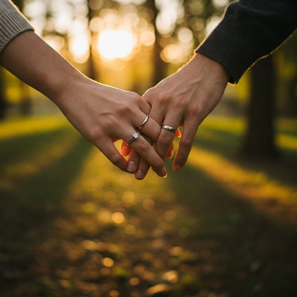 Couple reconnecting