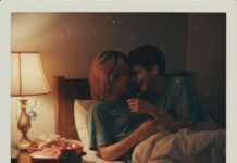 How to Bring Back Passion in Long-Term Relationships Vintage Polaroid of a couple laughing in bed.