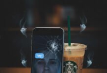 Why Ghosting Happens More in the Digital Era Cracked iPhone, iced coffee, ghost-like AirPods.