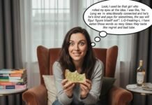 Why Sexual Compatibility Matters More Than People Admit Woman eating toast with thought bubble.