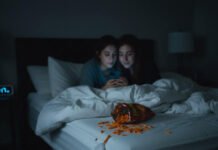 7 Bedroom Conversations Every Couple Must Have Two faces lit by a phone screen at 2:17 a.m.