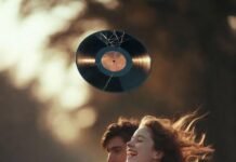 Why Slow Dating Is the New Trend Everyone Should Try Couple laughing under cracked vinyl halo, squirrel watches.