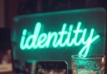 What Your Selfies Reveal About You (Psychology + Tech) Cracked selfie under flickering pink identity neon.